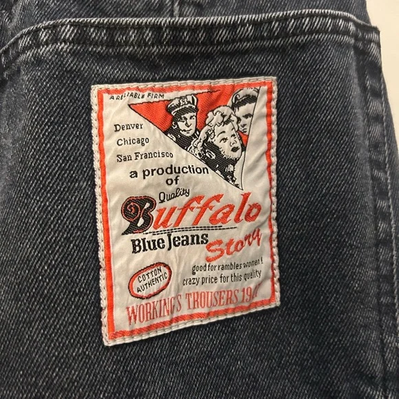 Vintage Buffalo Dark Grey High Waist Mom Jeans - 28”W x 30”L - Picture 6 of 6